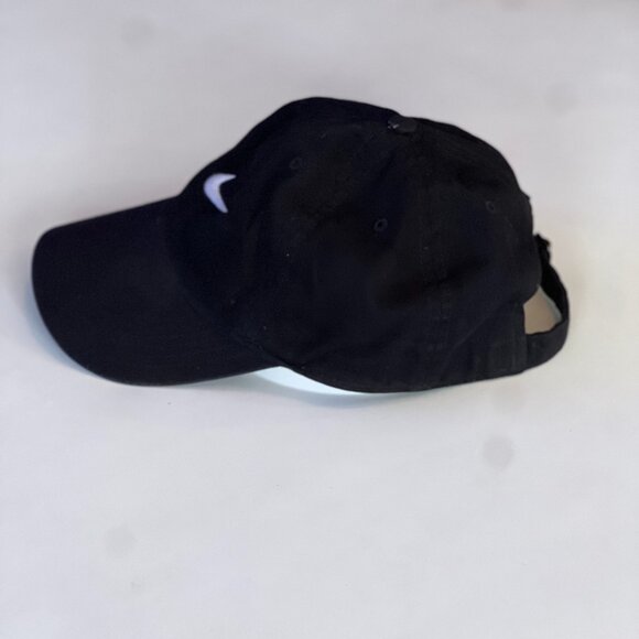 Nike Black Hat with White Logo - Picture 2 of 3